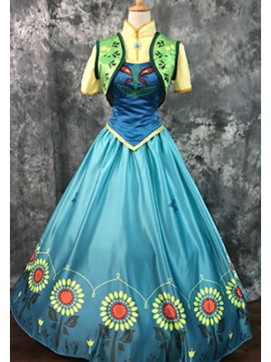 Frozen Fever Vestito Carnevale Anna Donna Dress up Anna Woman Cosplay 6699025B
